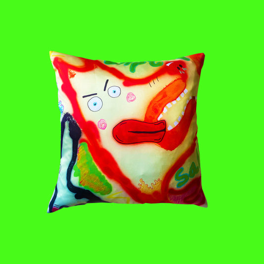 Mad Dog Square Cushion Cover - Sample